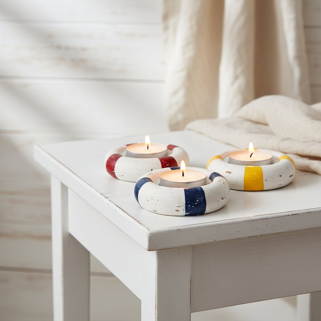 Life Ring Tea Light Holders - Set of Three - Distinctly Living