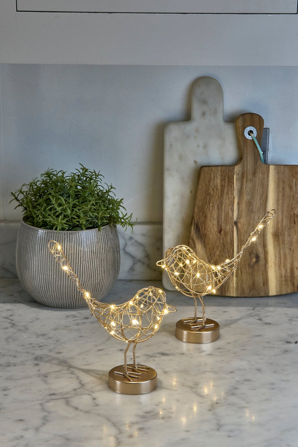 Light Up And Sparkle Robin - Gold - Distinctly Living