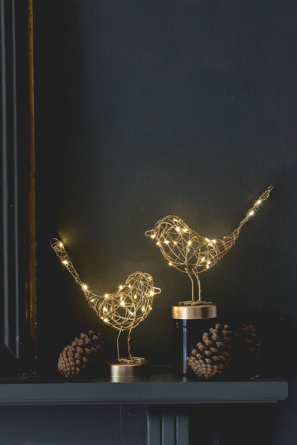 Light Up And Sparkle Robin - Gold - Distinctly Living