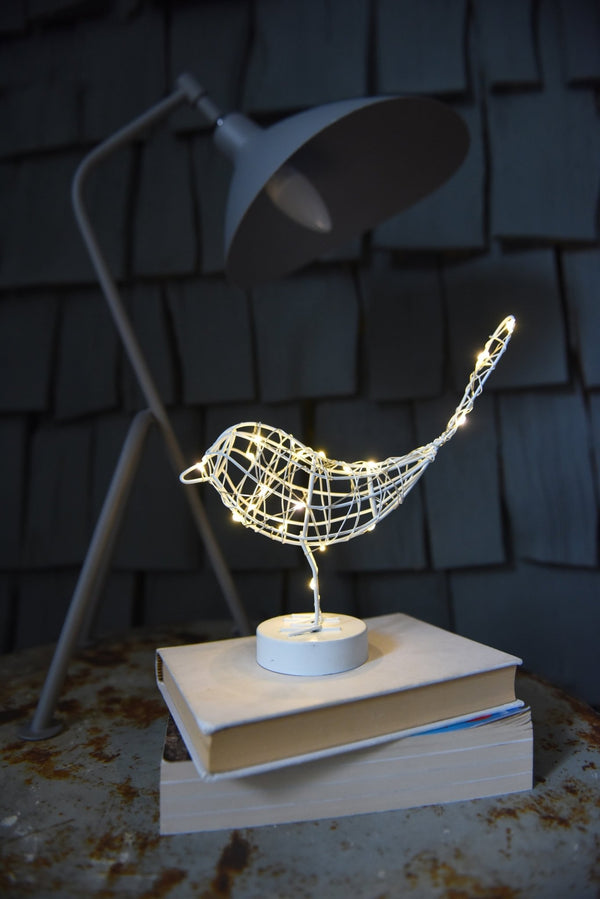 Light Up And Sparkle Robin - White - Distinctly Living