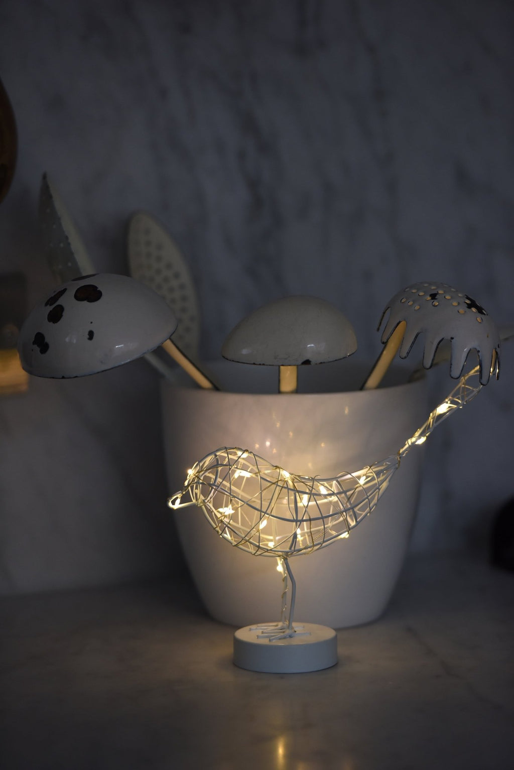 Light Up And Sparkle Robin - White - Distinctly Living