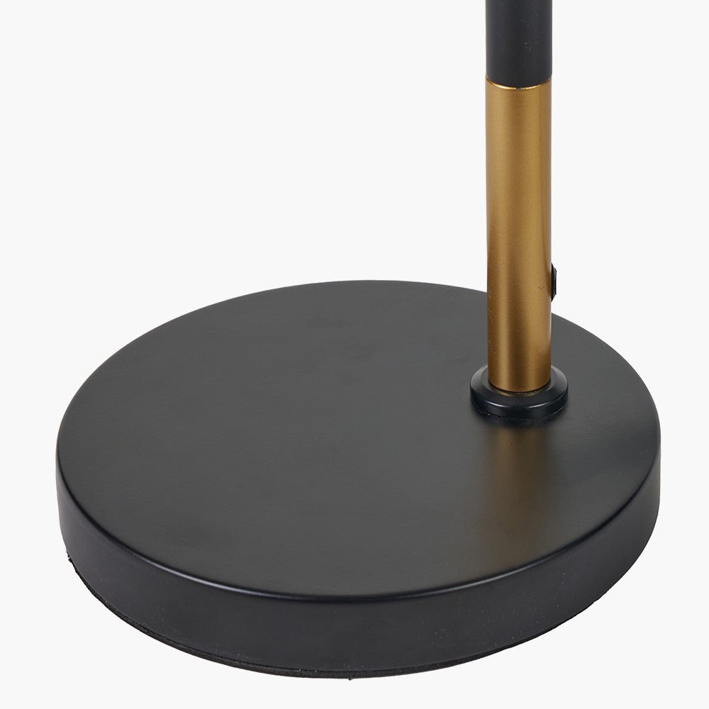 Loreto White Orb and Black Metal - Table Lamp - Distinctly Living