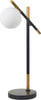 Loreto White Orb and Black Metal - Table Lamp - Distinctly Living