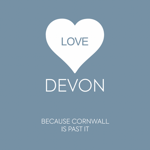 Love Devon - Unframed Print - Distinctly Living