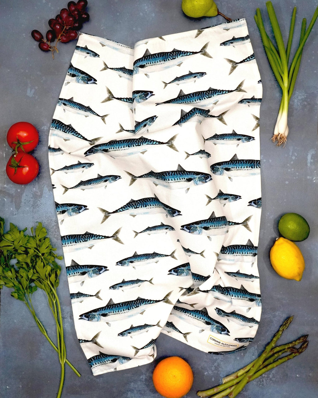 Mackerel Tea Towel - Distinctly Living