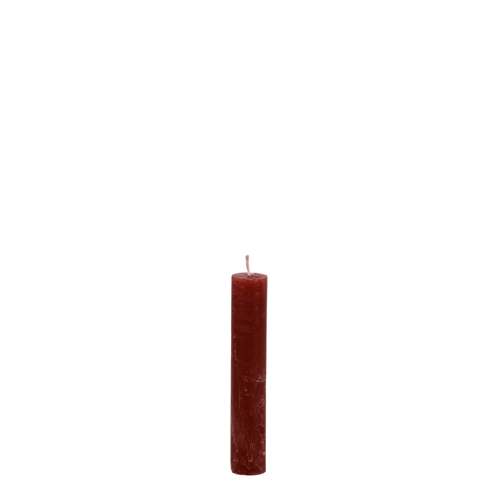 Macon Dark Red Rustic Dinner Candle - Distinctly Living