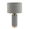 Mantua Grey Textured Ceramic and Gold Metal - Table Lamp - Distinctly Living