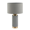 Mantua Grey Textured Ceramic and Gold Metal - Table Lamp - Distinctly Living
