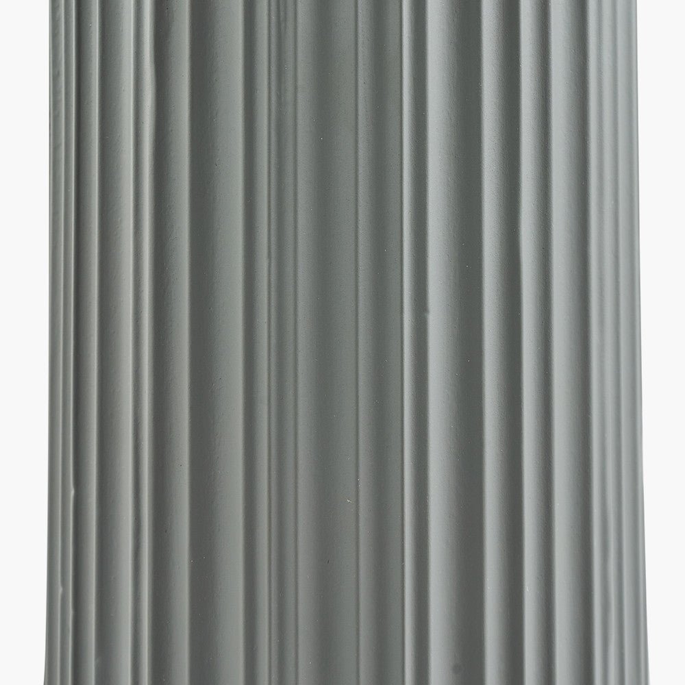 Mantua Grey Textured Ceramic and Gold Metal - Table Lamp - Distinctly Living
