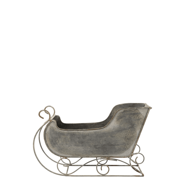 Margaux Antique Zinc Christmas Sleigh - Distinctly Living