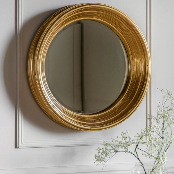 Matas Round Mirror - Gold - Distinctly Living