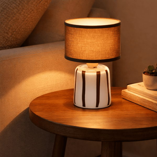 Mini Stripe Rechargeable Table Lamp - Green Stripe - Distinctly Living