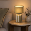 Mini Stripe Rechargeable Table Lamp - White Stripe - Distinctly Living