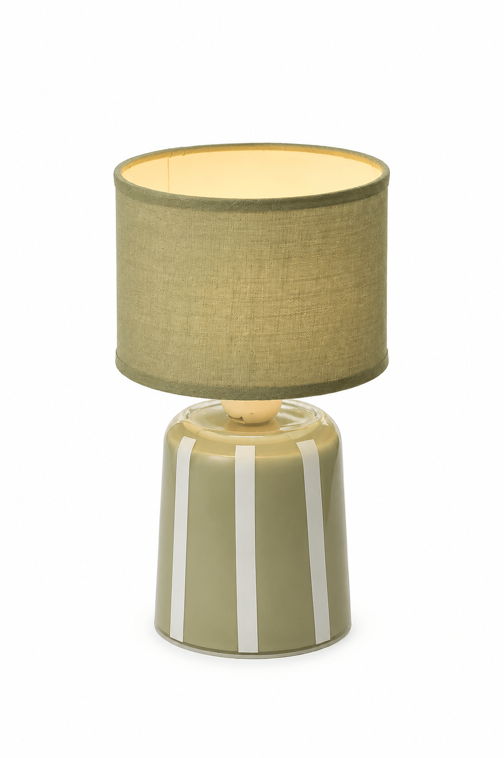 Mini Stripe Rechargeable Table Lamp - White Stripe - Distinctly Living