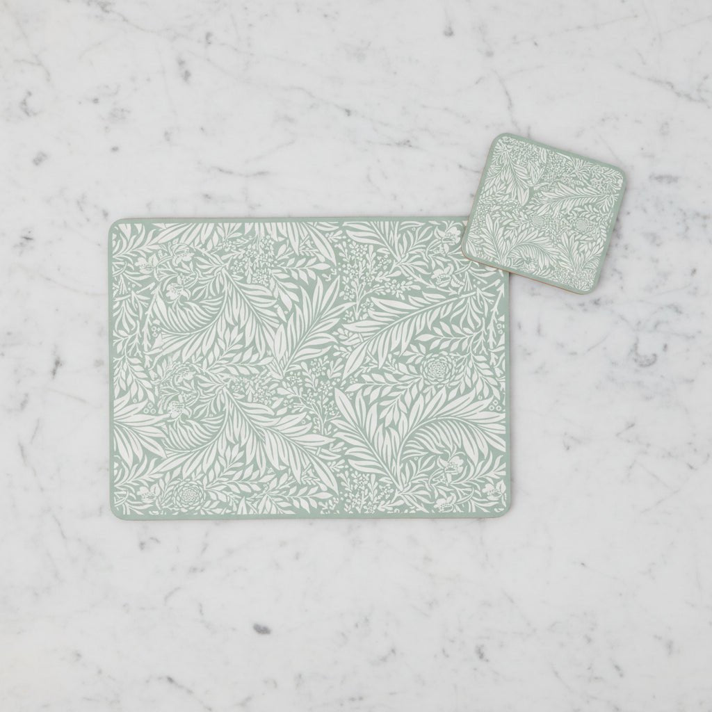 Morris Laminated and Cork Backed Placemats and Coasters - Set of 4 of Each - Distinctly Living