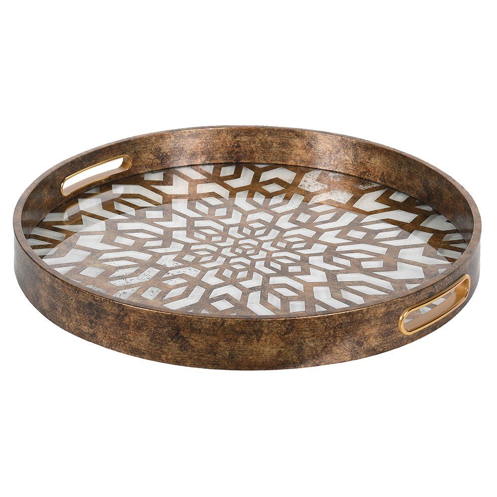 Mosaic Tray in Antique Gold - Distinctly Living