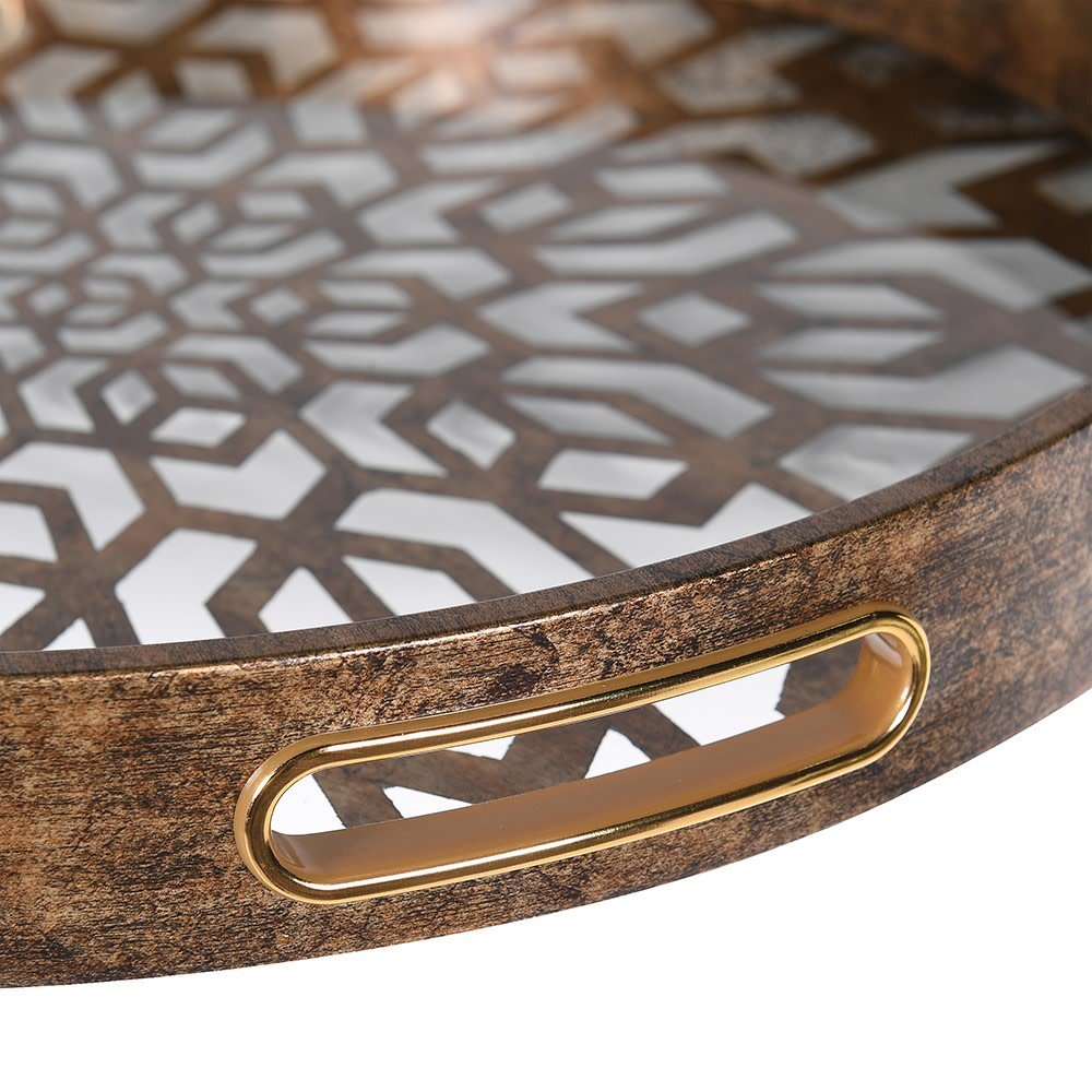 Mosaic Tray in Antique Gold - Distinctly Living