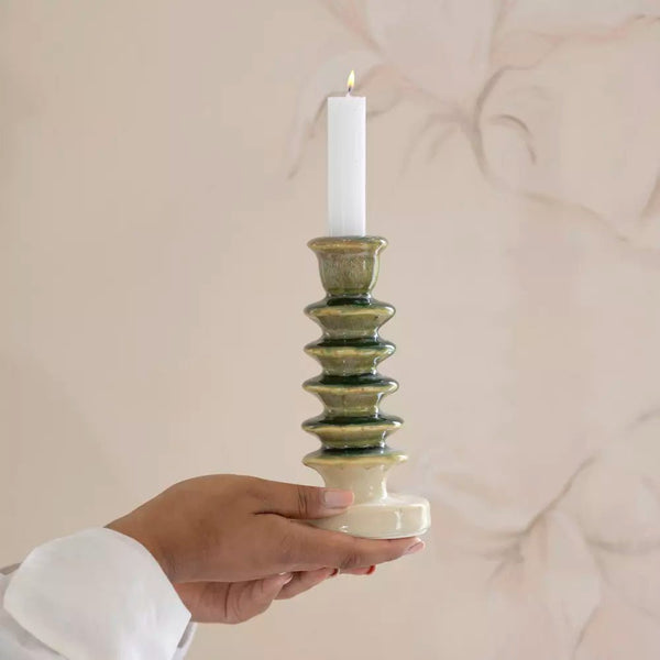 Moss Green Candlestick - Distinctly Living