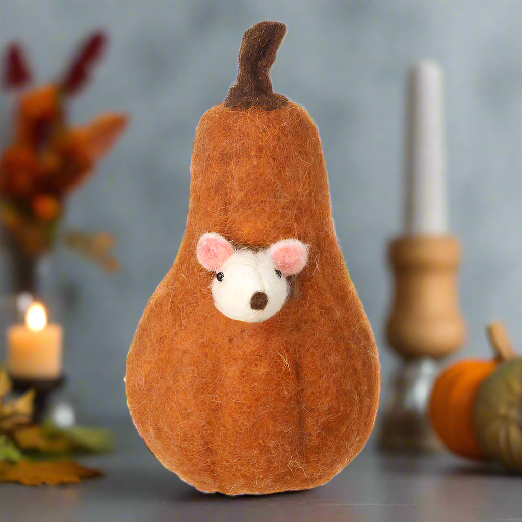 Mouse Peeking out of Pumpkin - Distinctly Living