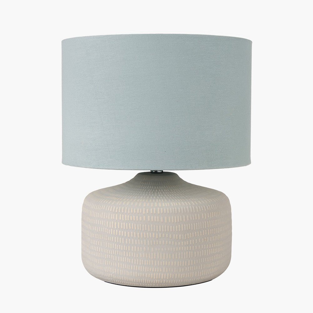 Nardo Duck Egg Textured Ceramic - Table Lamp - Tall or Short - Distinctly Living