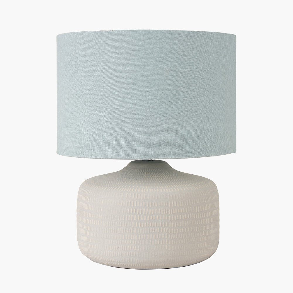 Nardo Duck Egg Textured Ceramic - Table Lamp - Tall or Short - Distinctly Living