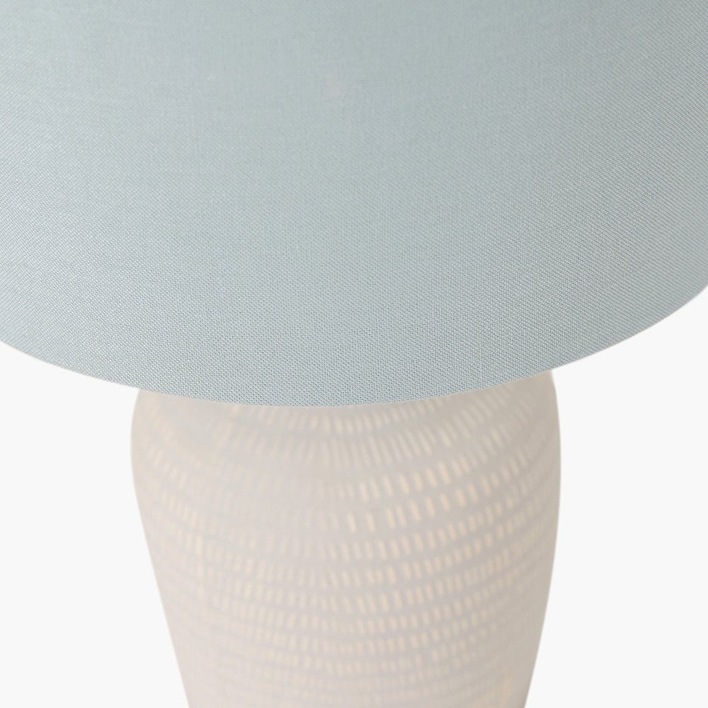 Nardò Duck Egg Textured Tall Ceramic - Table Lamp - Distinctly Living