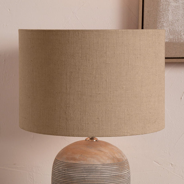 Natural Linen Drum Lamp Shade - Various Sizes - Distinctly Living