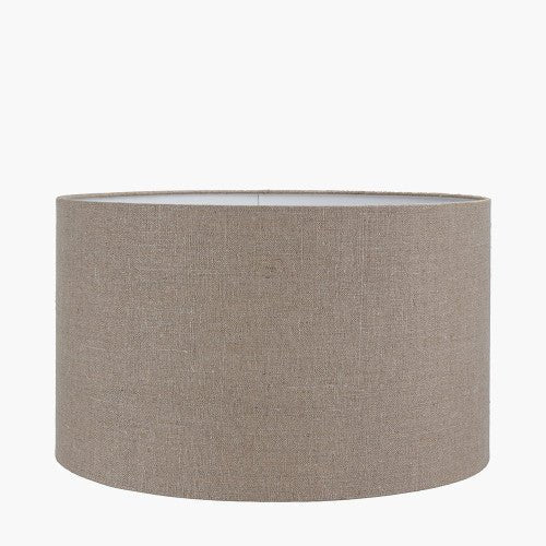 Natural Linen Drum Lamp Shade - Various Sizes - Distinctly Living