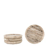 Natural Marble Coasters with Lip - Set of 4 - Distinctly Living