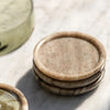 Natural Marble Coasters with Lip - Set of 4 - Distinctly Living