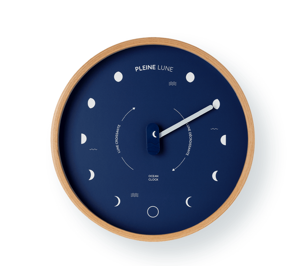 Navy Blue Wooden Moon Phase - Distinctly Living