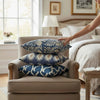 Navy Ogee Cushion - Distinctly Living