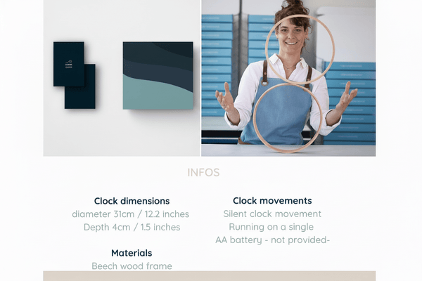 Navy Surfer Tide Clock - Distinctly Living