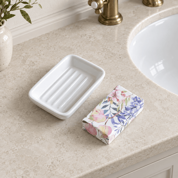 Nerina Orange Blossom Soap and Dish Set - Distinctly Living