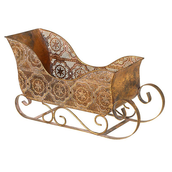 Noel Filigree Gold Sleigh - Distinctly Living