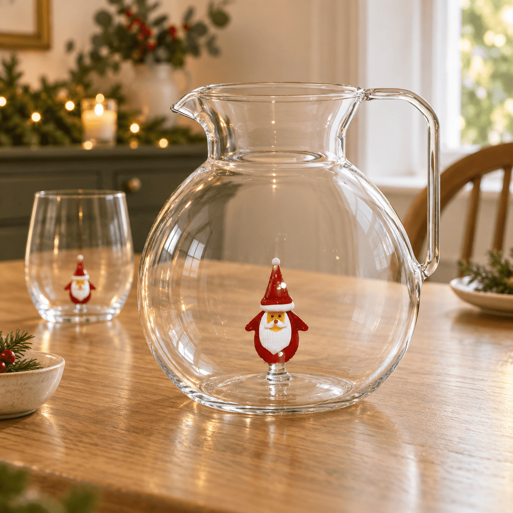 Noel's Toast Santa Glass Jug 1.7L - Distinctly Living