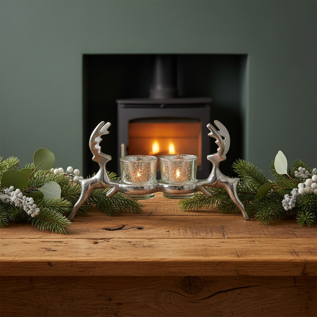 Nordic Christmas Promo Banner - Slate Green Chimney