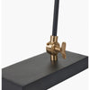 Noto Matt Black and Brass Metal Cone Floor Lamp - Distinctly Living