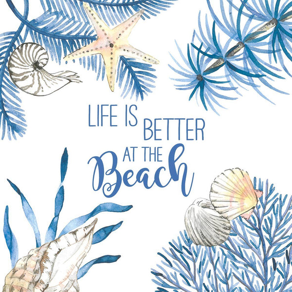 Ocean Life Is Better Paper Napkins Pack of 20 - Distinctly Living
