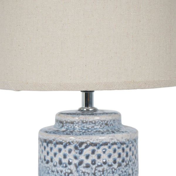 Ocean Sky Table Lamp with Cream Drum - Distinctly Living