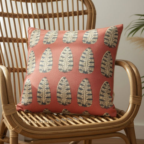 Ochre Leaf Cushion - Distinctly Living