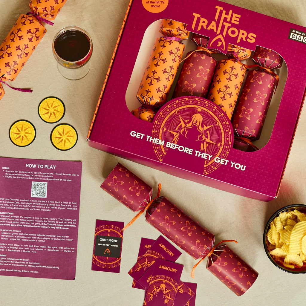 Official The Traitors Christmas Crackers - Set of 6 - Distinctly Living