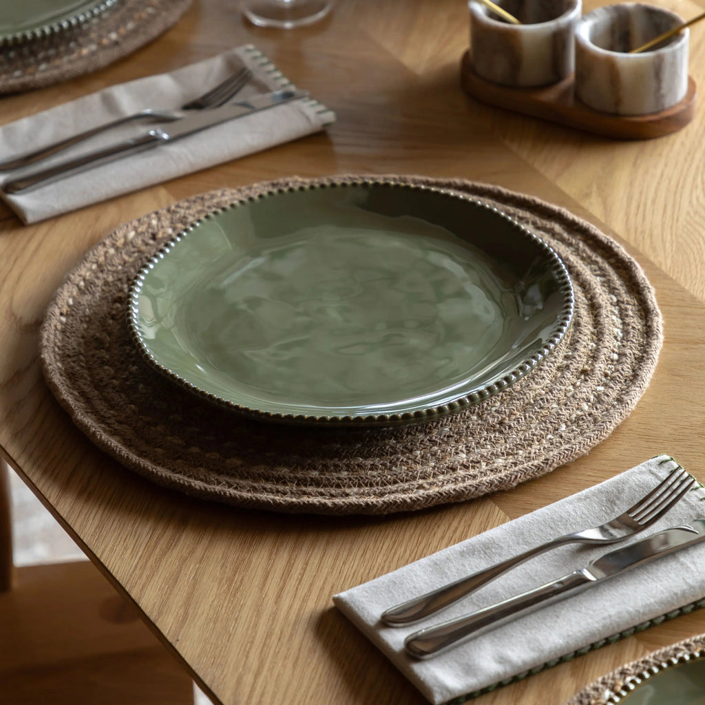 Olive Bobble Dinner Plates - Set of 4 - Distinctly Living