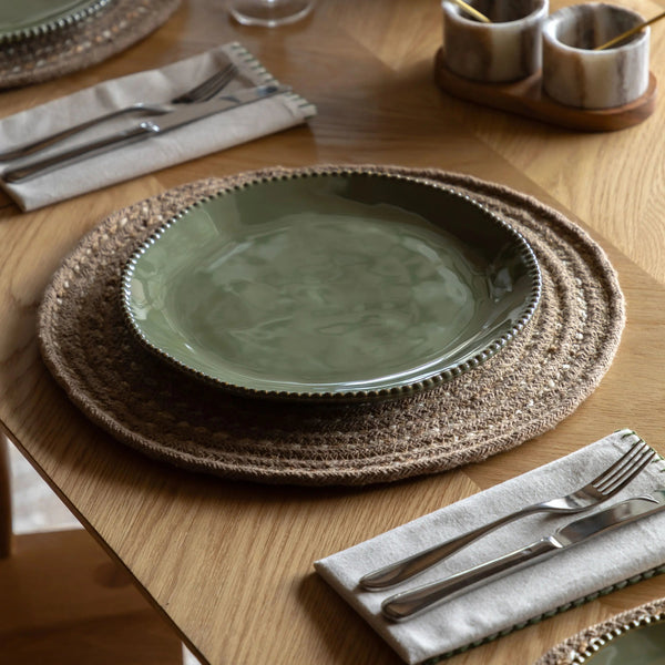 Olive Bobble Dinner Plates - Set of 4 - Distinctly Living