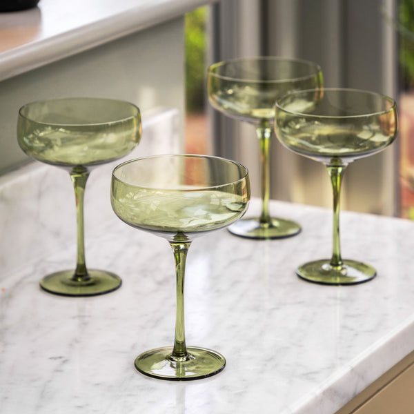 Olive Green Coupe - Set of 4 - Distinctly Living
