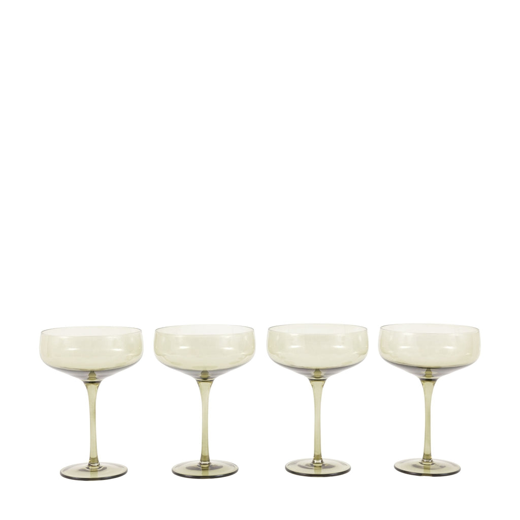 Olive Green Coupe - Set of 4 - Distinctly Living