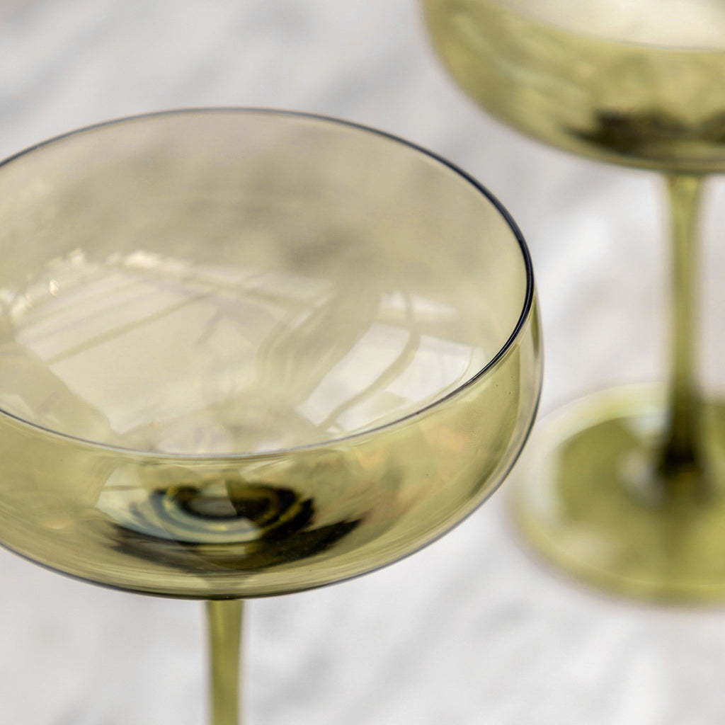 Olive Green Coupe - Set of 4 - Distinctly Living