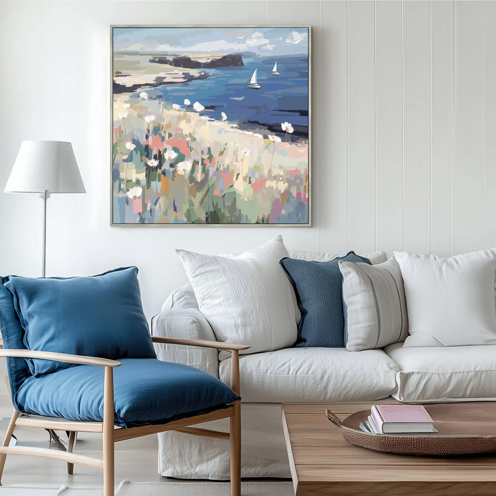 On the Breeze Framed Canvas - Distinctly Living