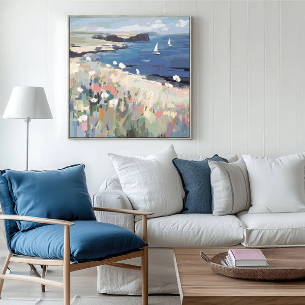 On the Breeze Framed Canvas - Distinctly Living