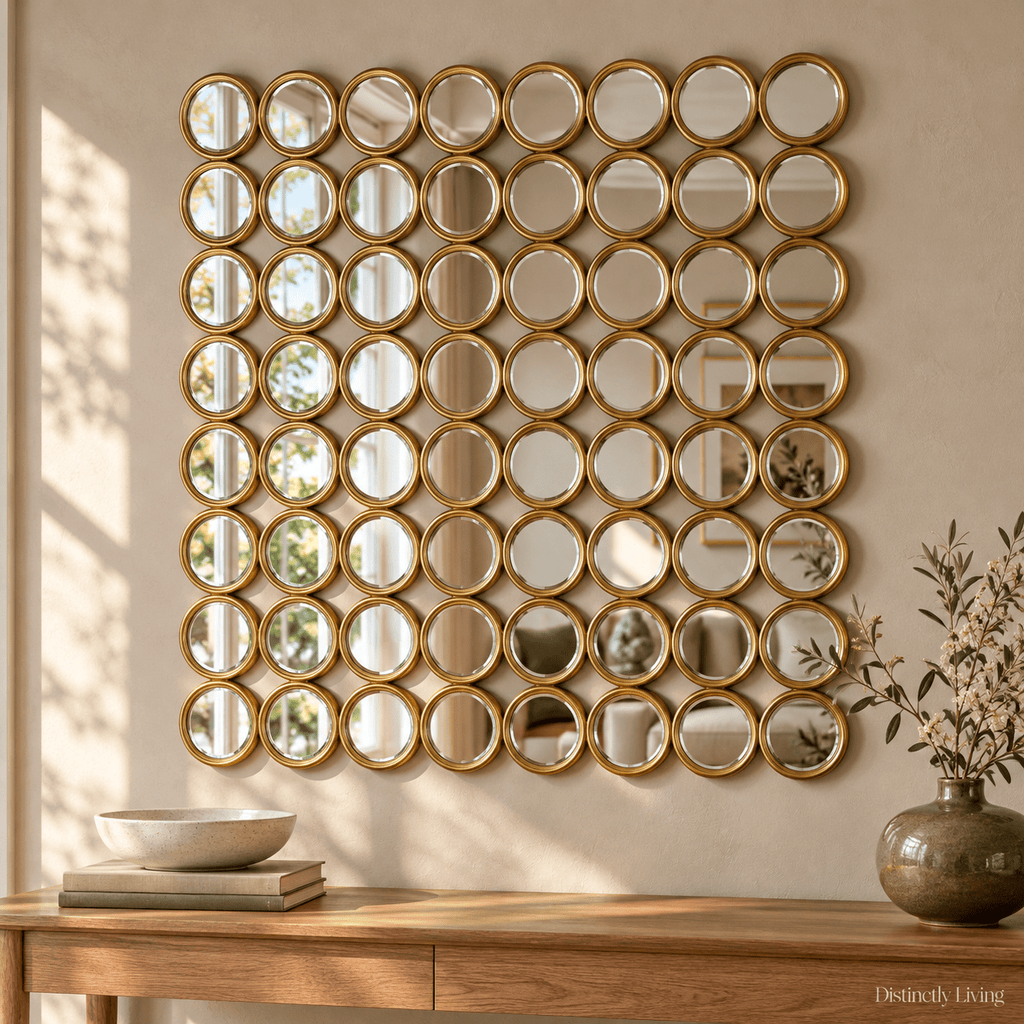 Orsina Gold Circles Wall Mirror - Distinctly Living